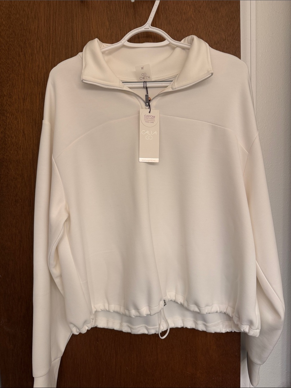 CALIA by Carrie Underwood Off-White Quarter-Zip Pullover